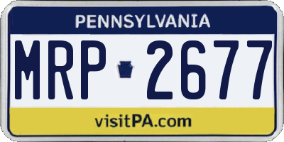 PA license plate MRP2677