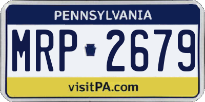 PA license plate MRP2679