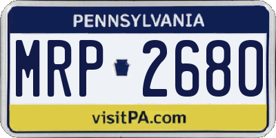 PA license plate MRP2680