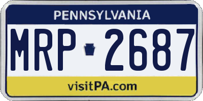 PA license plate MRP2687