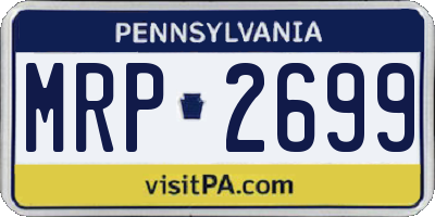 PA license plate MRP2699