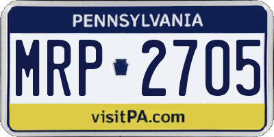 PA license plate MRP2705