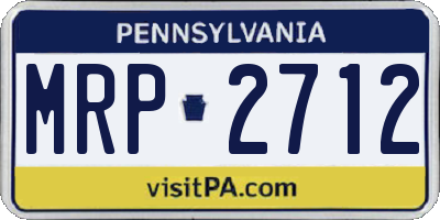 PA license plate MRP2712