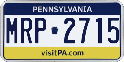 PA license plate MRP2715