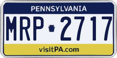 PA license plate MRP2717
