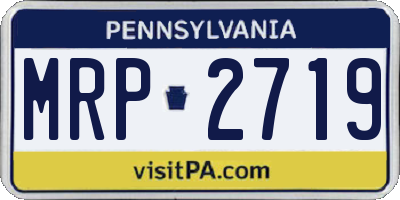 PA license plate MRP2719