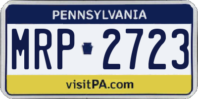 PA license plate MRP2723