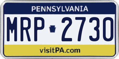 PA license plate MRP2730
