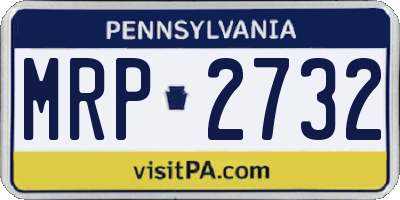 PA license plate MRP2732