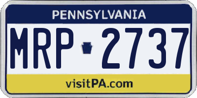 PA license plate MRP2737