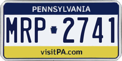 PA license plate MRP2741