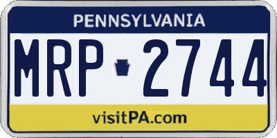 PA license plate MRP2744