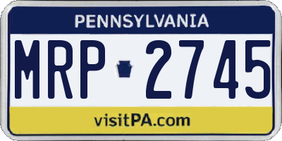 PA license plate MRP2745