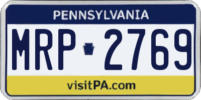 PA license plate MRP2769