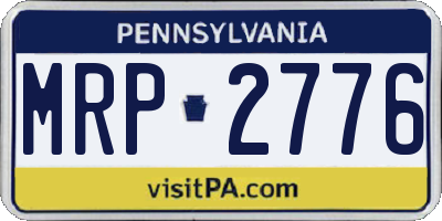 PA license plate MRP2776