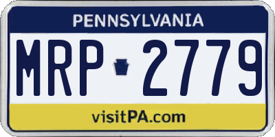 PA license plate MRP2779