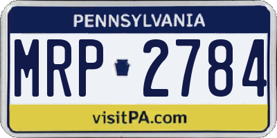 PA license plate MRP2784