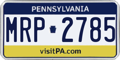 PA license plate MRP2785