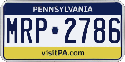 PA license plate MRP2786