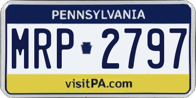 PA license plate MRP2797