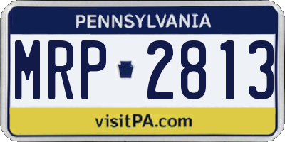 PA license plate MRP2813