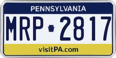 PA license plate MRP2817