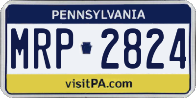 PA license plate MRP2824