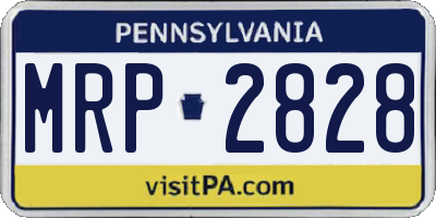 PA license plate MRP2828