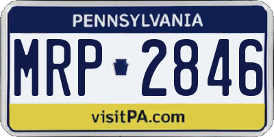 PA license plate MRP2846