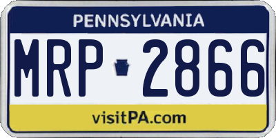 PA license plate MRP2866