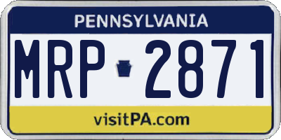 PA license plate MRP2871