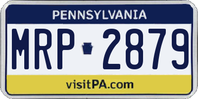 PA license plate MRP2879