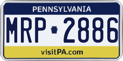 PA license plate MRP2886