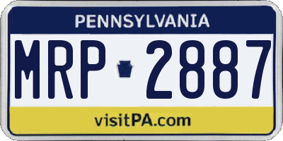 PA license plate MRP2887