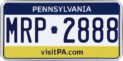 PA license plate MRP2888
