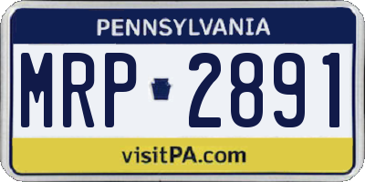 PA license plate MRP2891