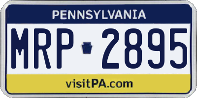 PA license plate MRP2895