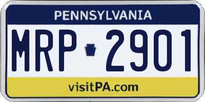 PA license plate MRP2901