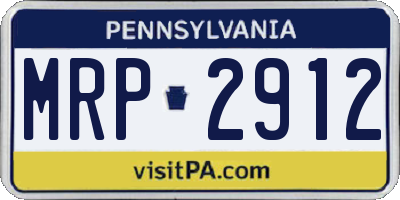 PA license plate MRP2912