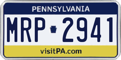 PA license plate MRP2941