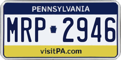 PA license plate MRP2946