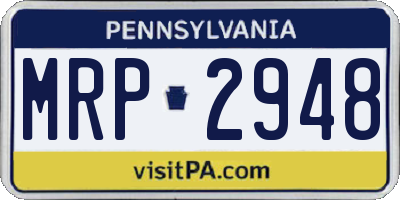 PA license plate MRP2948