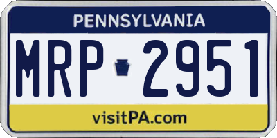 PA license plate MRP2951