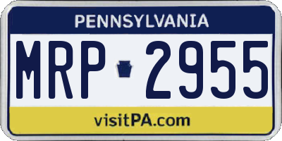 PA license plate MRP2955