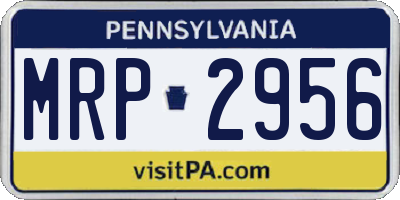 PA license plate MRP2956