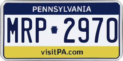 PA license plate MRP2970