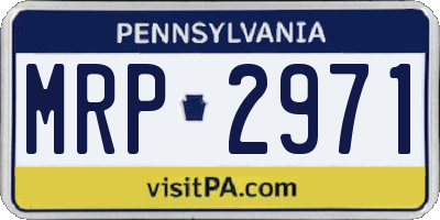 PA license plate MRP2971