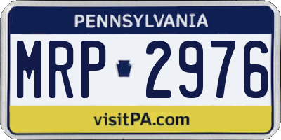 PA license plate MRP2976