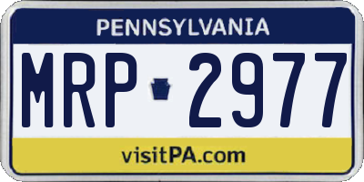 PA license plate MRP2977