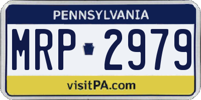 PA license plate MRP2979